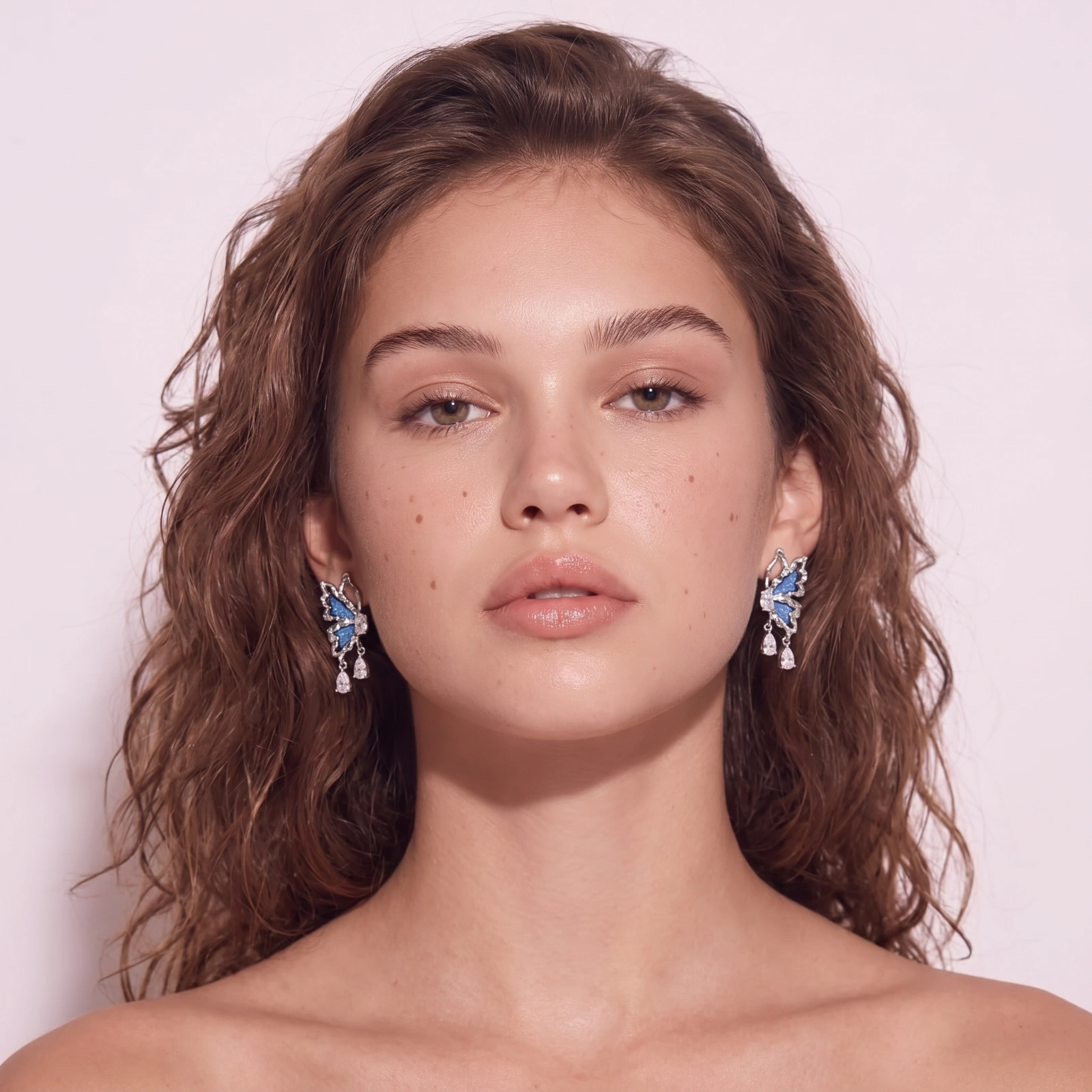Denim Dreams Butterfly Earrings - Image 2