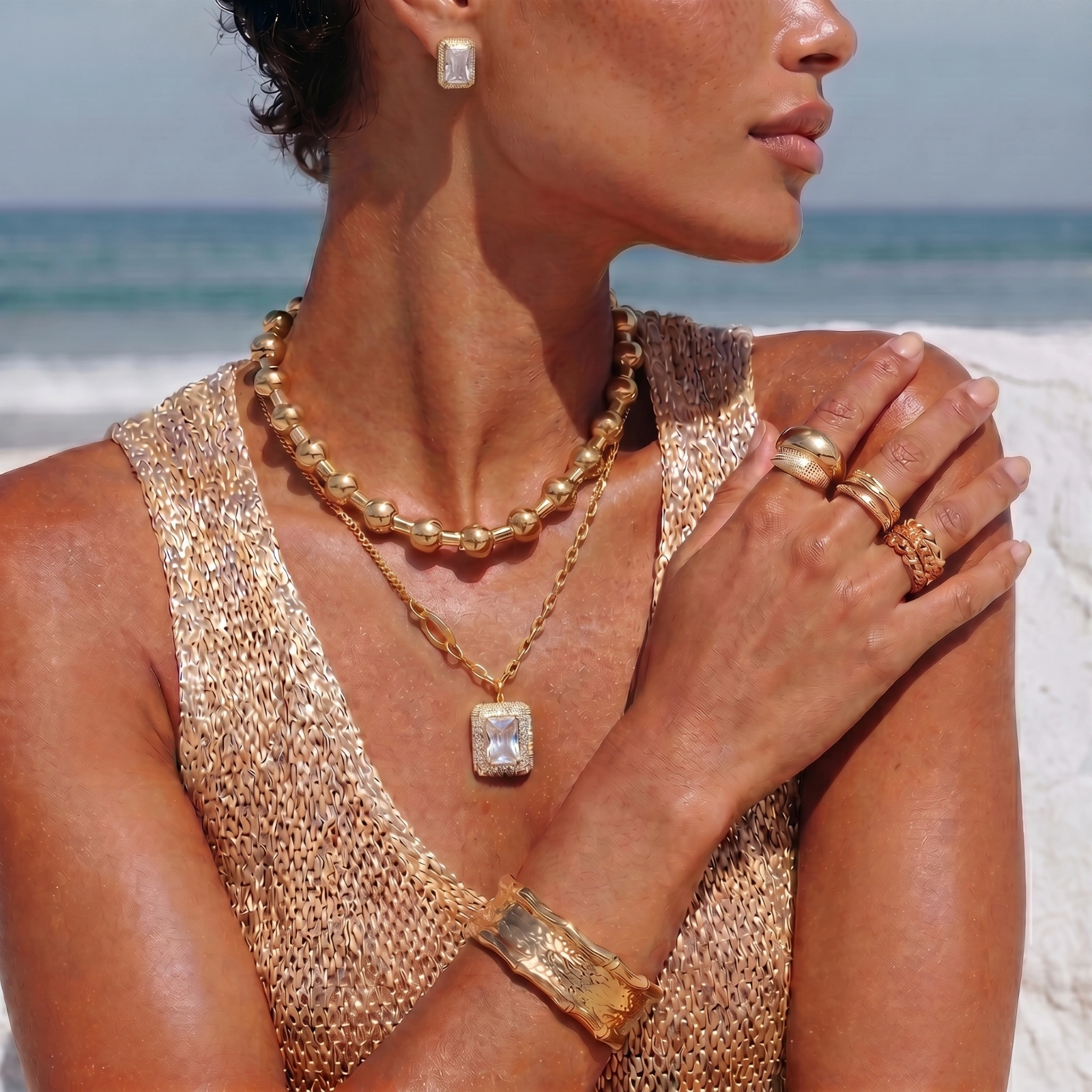 Emerald Cut Halo Set - Image 4